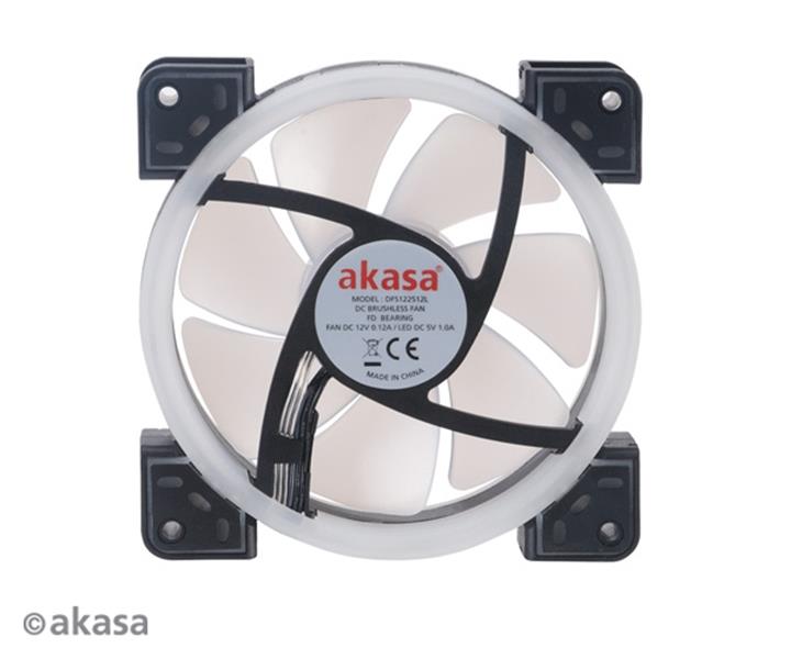 Akasa 12cm TWIN Loop Dual Sided Addressable RGB LED Fan Vegas TLX ASUS Aura MSI Mystic Light Sync Gigabyte Fusion ASRock Cert 