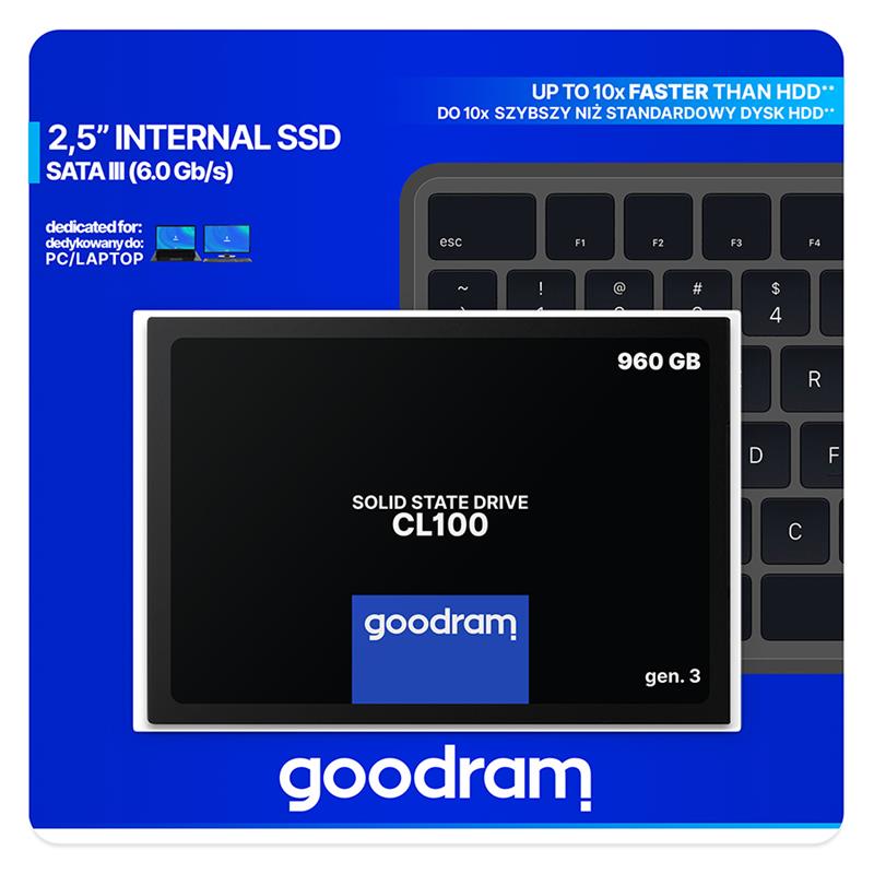 Goodram CL100 gen.3 2.5"" 960 GB SATA III 3D TLC NAND