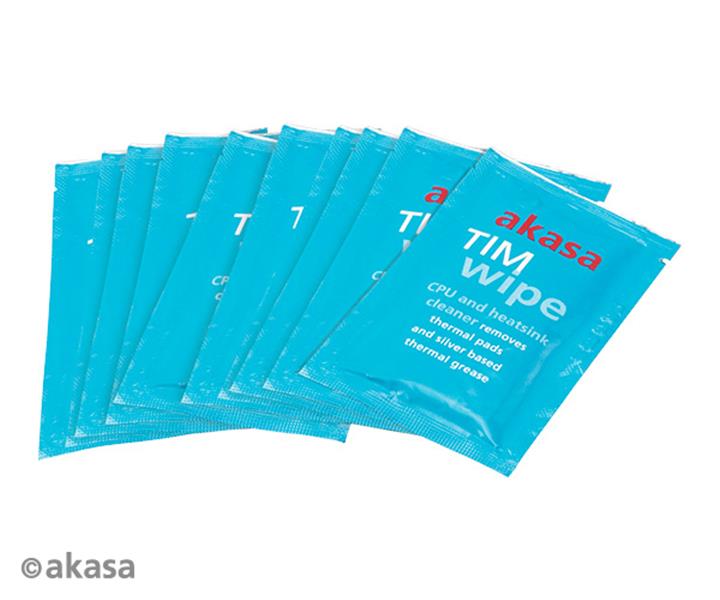 Akasa TIM Wipes 10 wipes thermal paste cleaning wipes - citrus based cleaning fluid