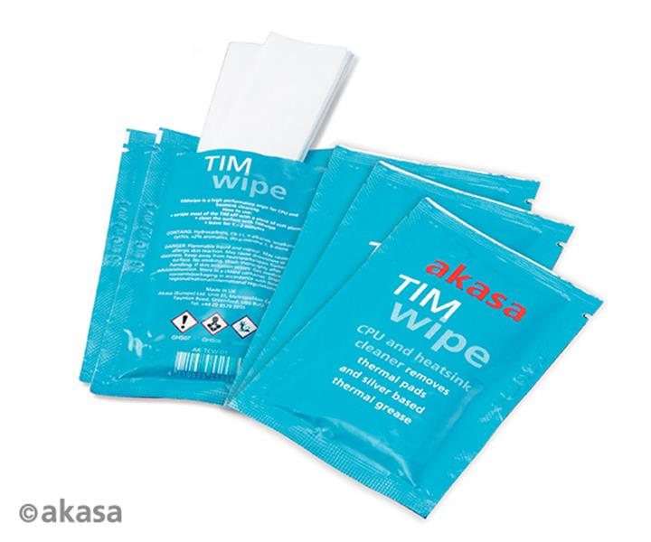 Akasa TIM Wipe Kit 5 wipes 5 gram AK-455-5G thermal paste - for cleaning and re-applying thermal paste