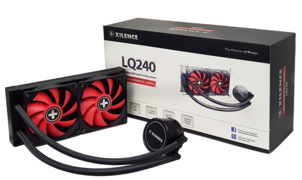 Xilence LiQuRizer Waterkoeling 240 LQ240 - 2x 120mm Redwing Fan - LED lit Pump Head with white LED - TR4 AM4 FM2 FM2 FM1 AM3 AM3 AM2 AM2 LGA 2066 2011