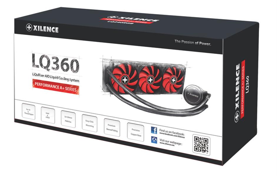 Xilence LiQuRizer Waterkoeling 360 LQ360 - 3x 120mm Redwing Fan - LED lit Pump Head with white LED - TR4 AM4 FM2 FM2 FM1 AM3 AM3 AM2 AM2 LGA 2066 2011