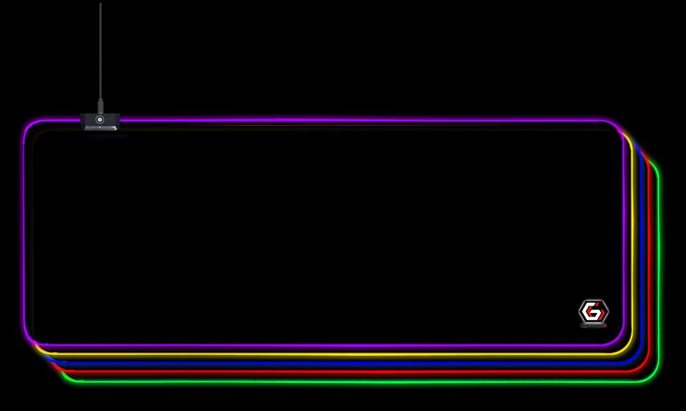 Gembird Gaming muismat met LED lichteffect 300 x 800 x 4 mm LED light: 10 modes cable 1 5m