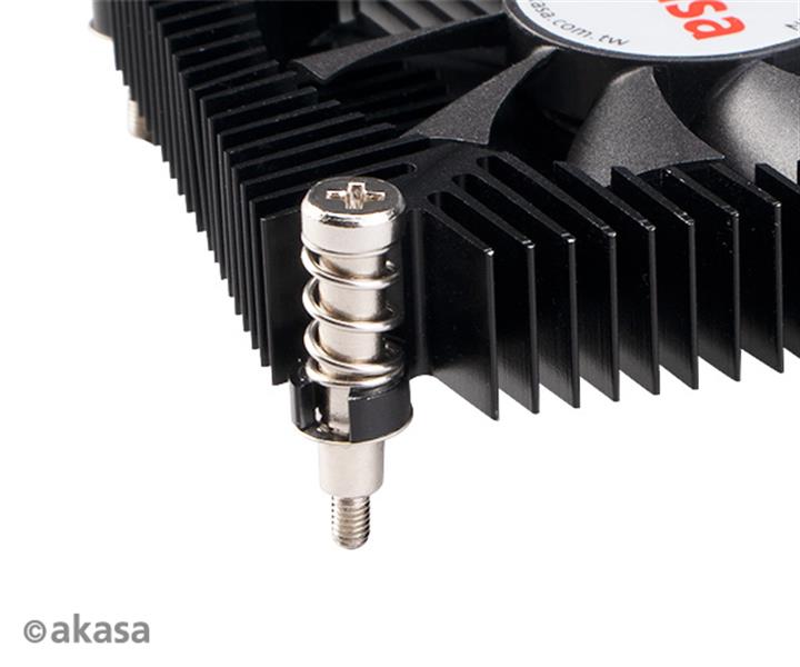 Akasa KS7 Intel LGA 1200 115X low profile CPU cooler 16mm height screws and backplate mounting 35W TDP