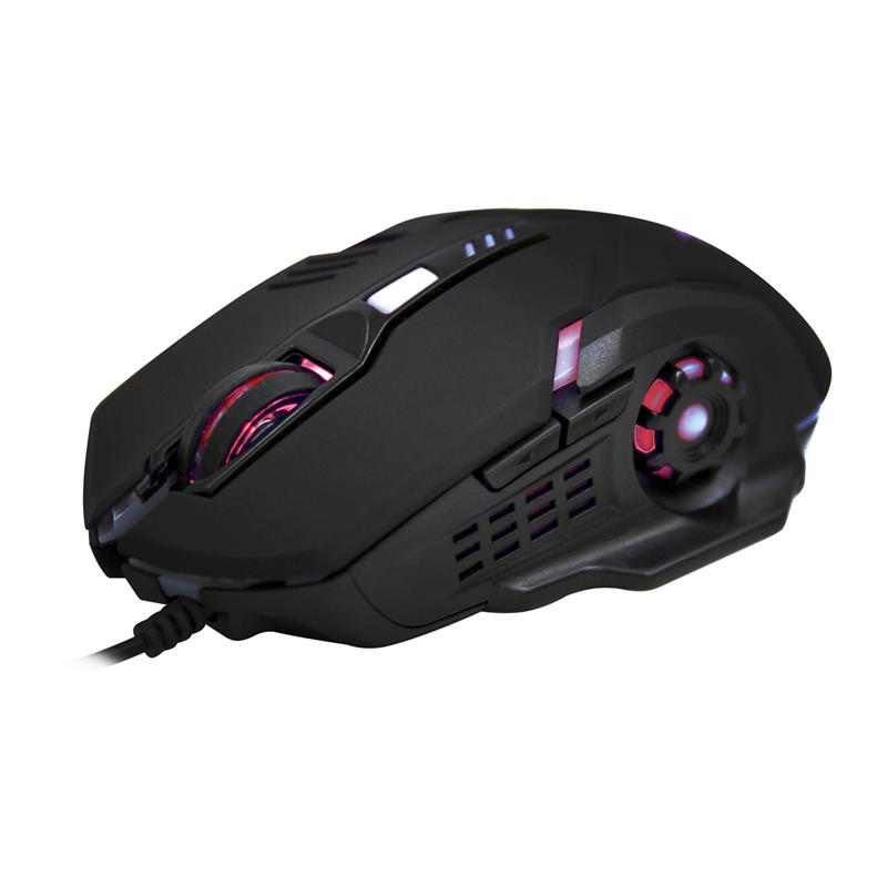 Varr Gaming Mouse LED - 800-1200-1600-2600 DPI zwart