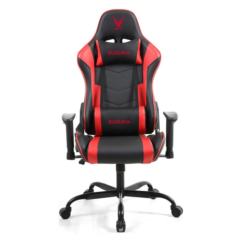 Varr Gaming Chair - SUZUKA - instelbare armleuning 50mm wielen PU imitatie leer cover hoofd - en rugsteun meegeleverd