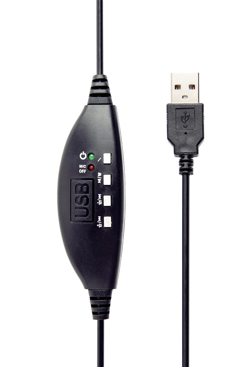 Headset Glossy Zwart USB