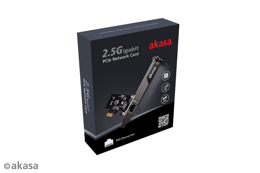 Akasa 2 5 Gigabit PCIe Network Card Realtek Chipset