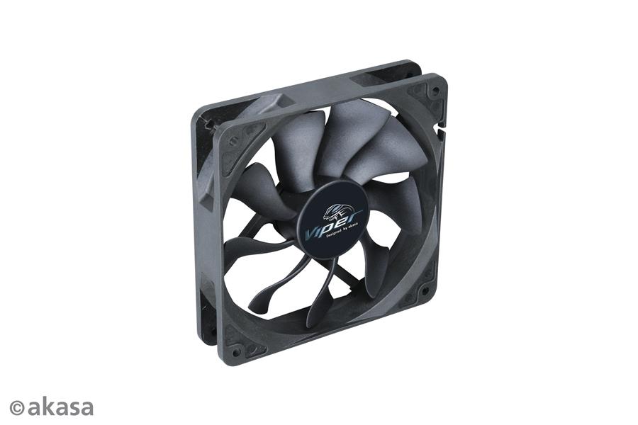 Akasa Viper Black S-FLOW blade 12cm Fan 3 pcs bundle