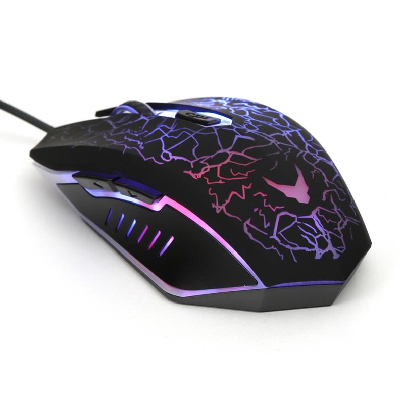 VAR VGM-B02 Gaming Mouse 800-1200-1600-2400 dpb LED black 1 5m USB cable