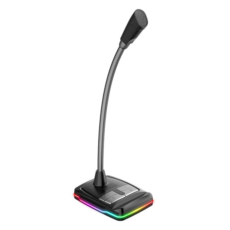 VARR Gaming Desktop microfoon - RGB USB 1 5m - black 70Hz-10KH S N ratio: >50dB - Omni-directioneel