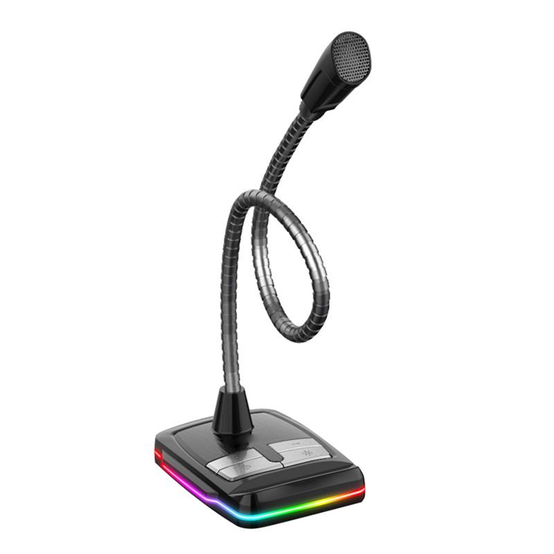 VARR Gaming Desktop microfoon - RGB USB 1 5m - black 70Hz-10KH S N ratio: >50dB - Omni-directioneel