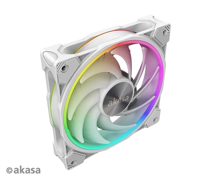 Akasa SOHO AR 12cm ARGB PWM fan with advanced blade design White color