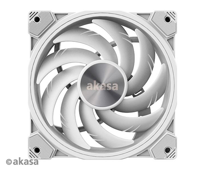 Akasa SOHO AR 12cm ARGB PWM fan with advanced blade design White color