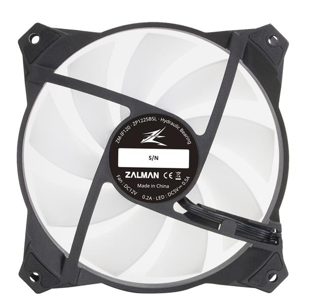 Zalman ZM-IF120 120mm Milky White aRGB Fan infinity effect 1.200 RPM 21.0dB A 55.2CFM Computer behuizing Ventilator 12 cm