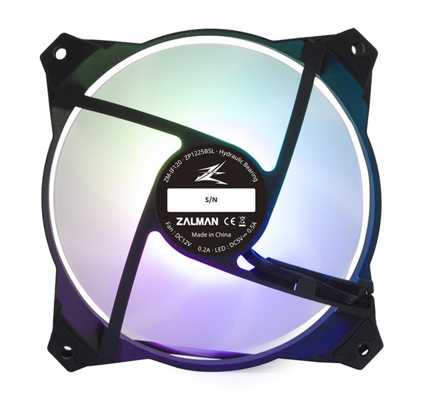 Zalman ZM-IF120 120mm Milky White aRGB Fan infinity effect 1.200 RPM 21.0dB A 55.2CFM Computer behuizing Ventilator 12 cm