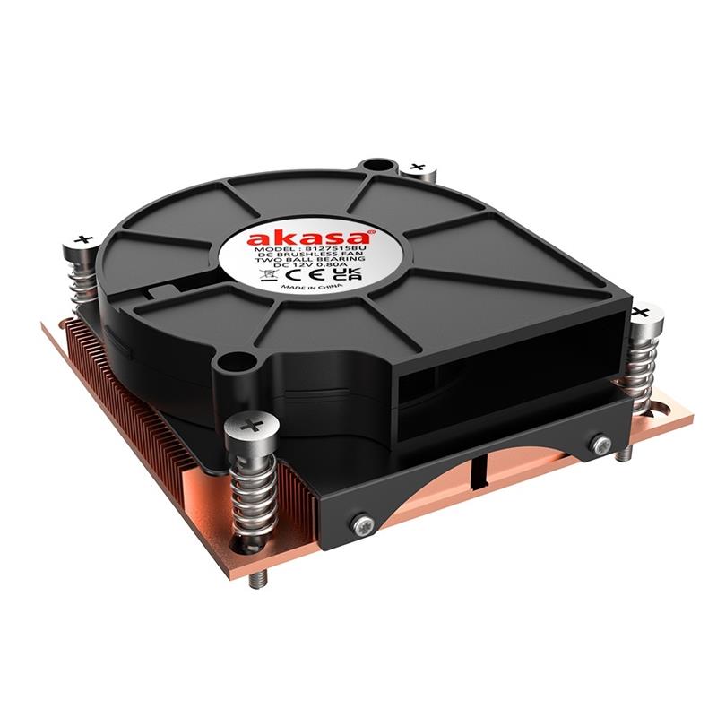 Akasa Intel all copper LGA 775 115X 1200 1700 PWM blower fan low profile cooler