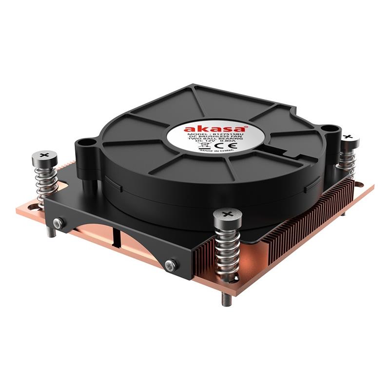 Akasa Intel all copper LGA 775 115X 1200 1700 PWM blower fan low profile cooler