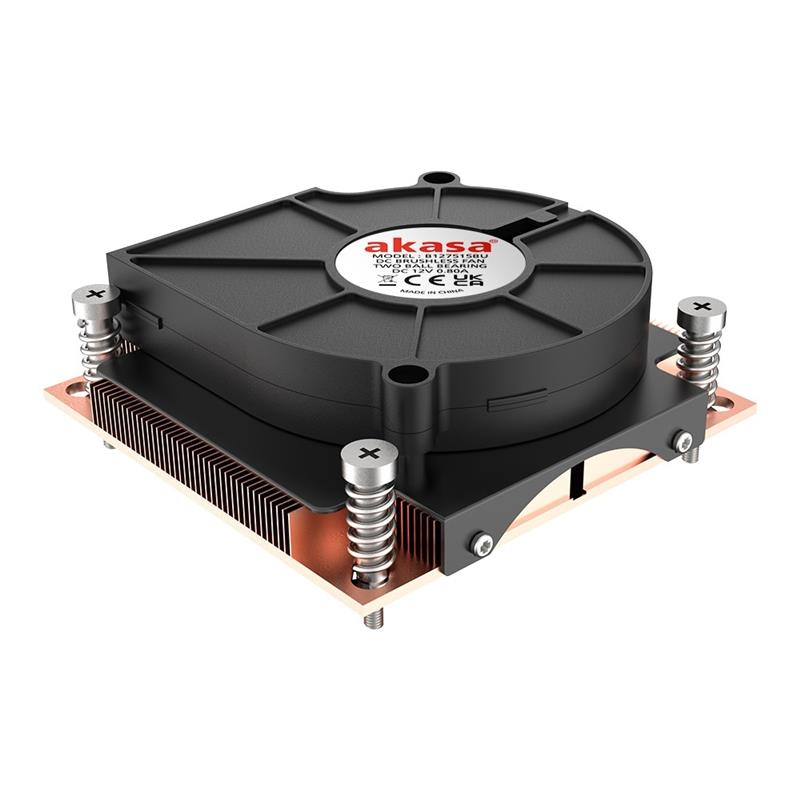 Akasa Intel all copper LGA 775 115X 1200 1700 PWM blower fan low profile cooler