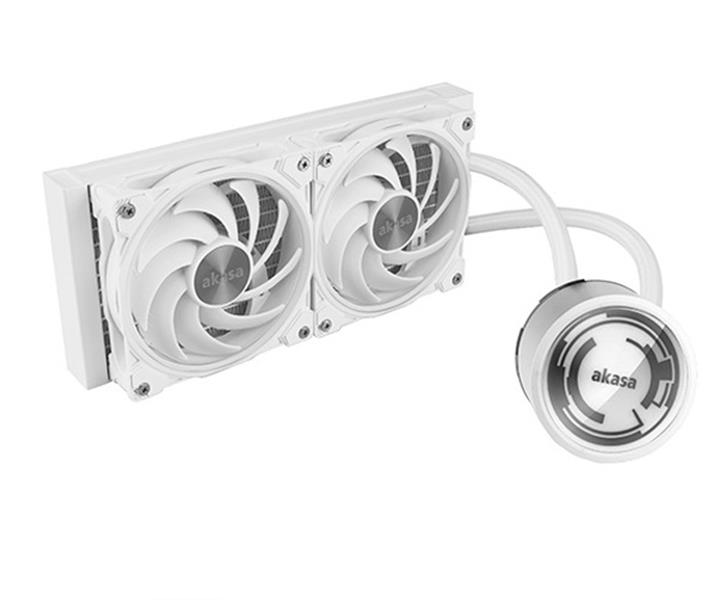 Akasa SOHO 240 Dawn Edition Dual radiator liquid CPU cooler ARGB LED White