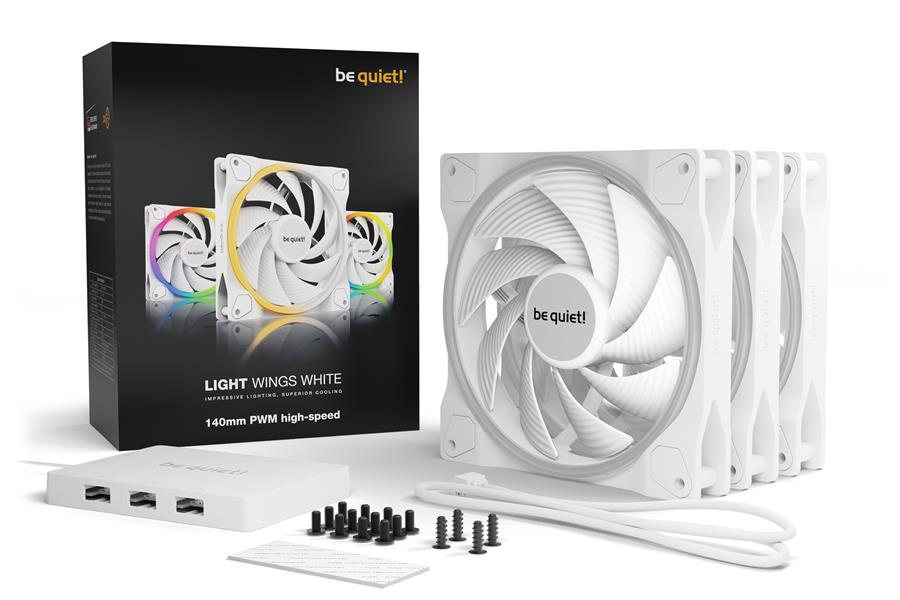 be quiet! LIGHT WINGS Computer behuizing Ventilator 14 cm Wit 3 stuk(s)
