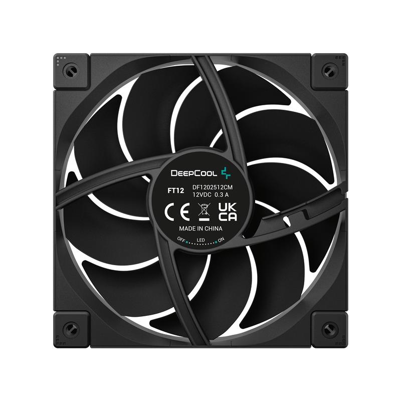 DeepCool FT12 Computer behuizing Ventilator 12 cm Zwart 1 stuk(s)