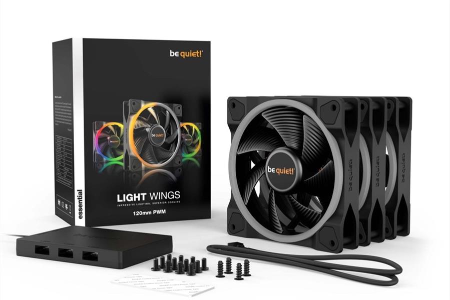 be quiet! Light Wings | 120mm PWM Triple Pack Computer behuizing Ventilator 12 cm Zwart 3 stuk(s)