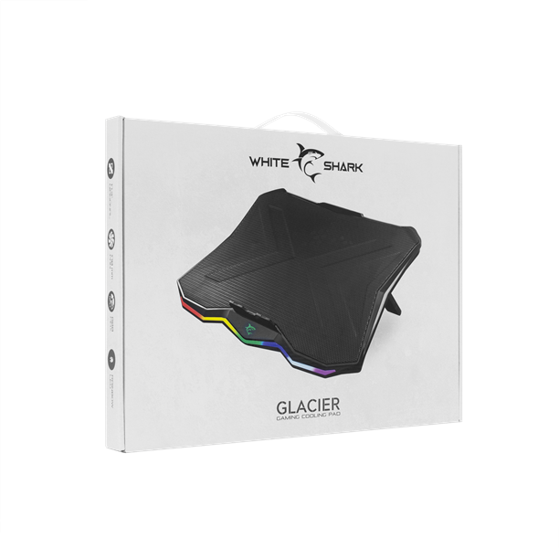 White Shark Glacier RGB notebook koeler - 17,3 inch