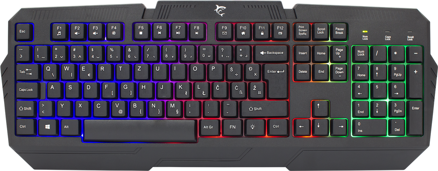 White Shark Dakota gaming keyboard met verlichting - US layout