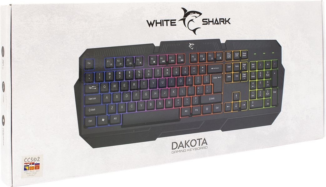 White Shark Dakota gaming keyboard met verlichting - US layout