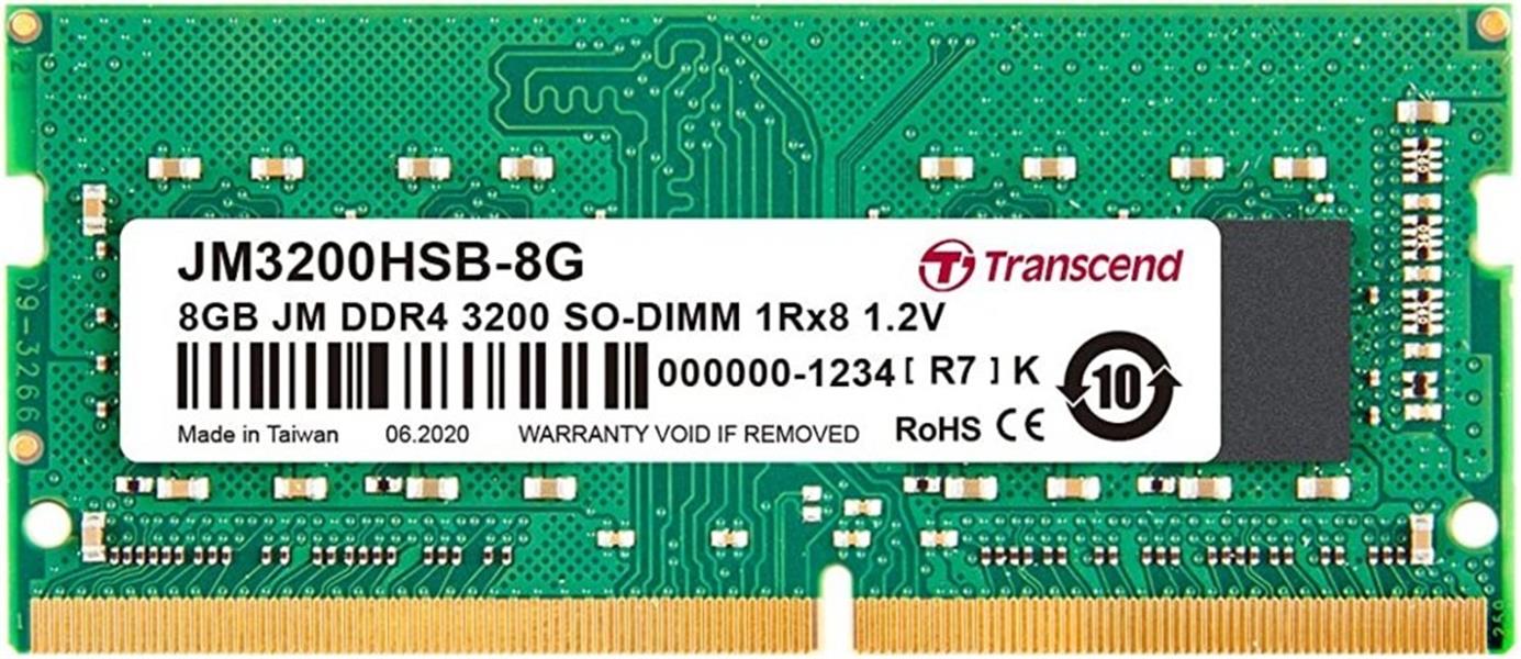 TRANSCEND JM 8GB DDR4 3200 SO-DIMM 1Rx8