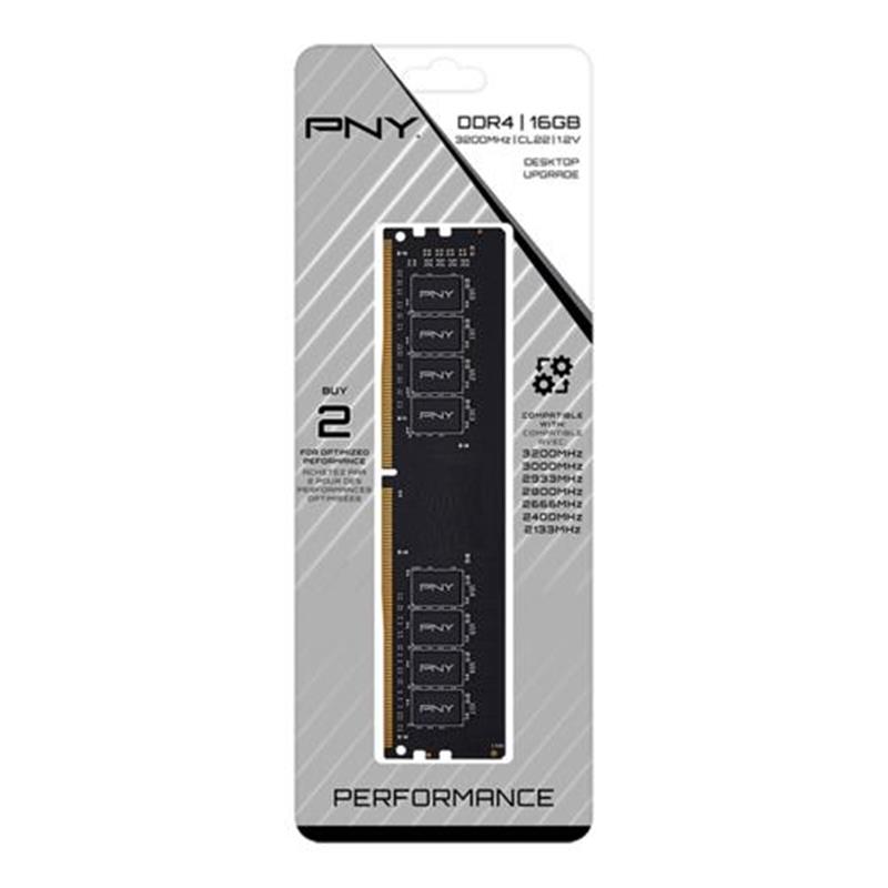 PNY MD16GSD43200-TB geheugenmodule 16 GB 1 x 16 GB DDR4 3200 MHz