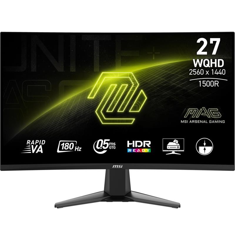 MSI MAG 27CQ6F computer monitor 68,6 cm (27"") 2560 x 1440 Pixels Quad HD LCD Zwart