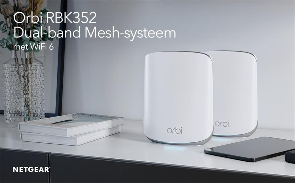 Netgear Orbi WiFi 6 1200 Mbit/s Wit