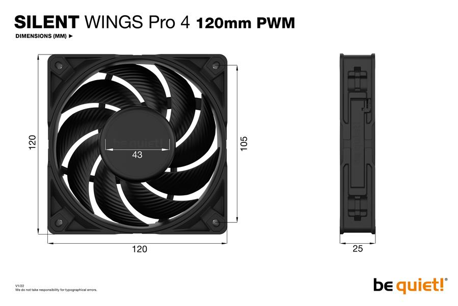 be quiet! SILENT WINGS PRO 4 | 120mm PWM Computer behuizing Ventilator 12 cm Zwart 1 stuk(s)