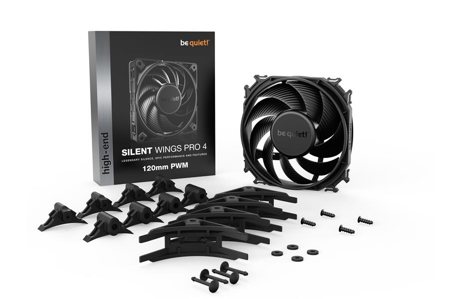 be quiet! SILENT WINGS PRO 4 | 120mm PWM Computer behuizing Ventilator 12 cm Zwart 1 stuk(s)