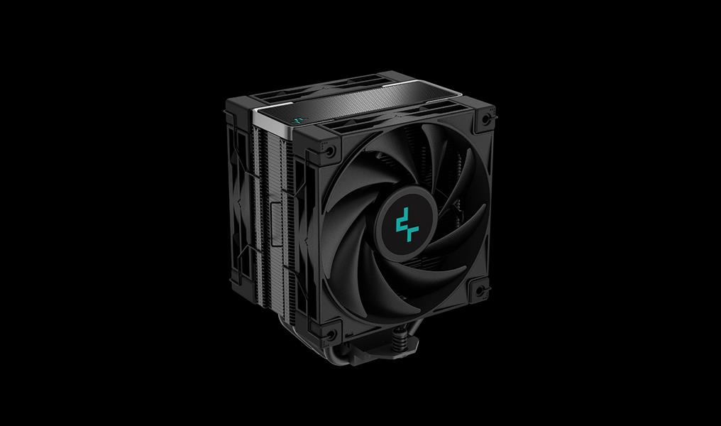 DeepCool AK400 Zero Dark 4x Heat Pipe All Black Single Tower CPU Air Cooler 1x FC120P 120mm FDB Bearing PWM High Performance Fan Intel: LGA1700 1200 1