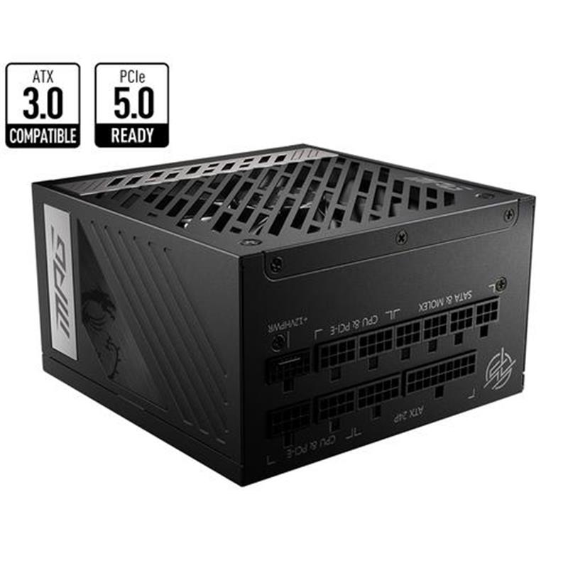 MSI MPG A850G PCIE5 power supply unit 850 W 24-pin ATX ATX Zwart