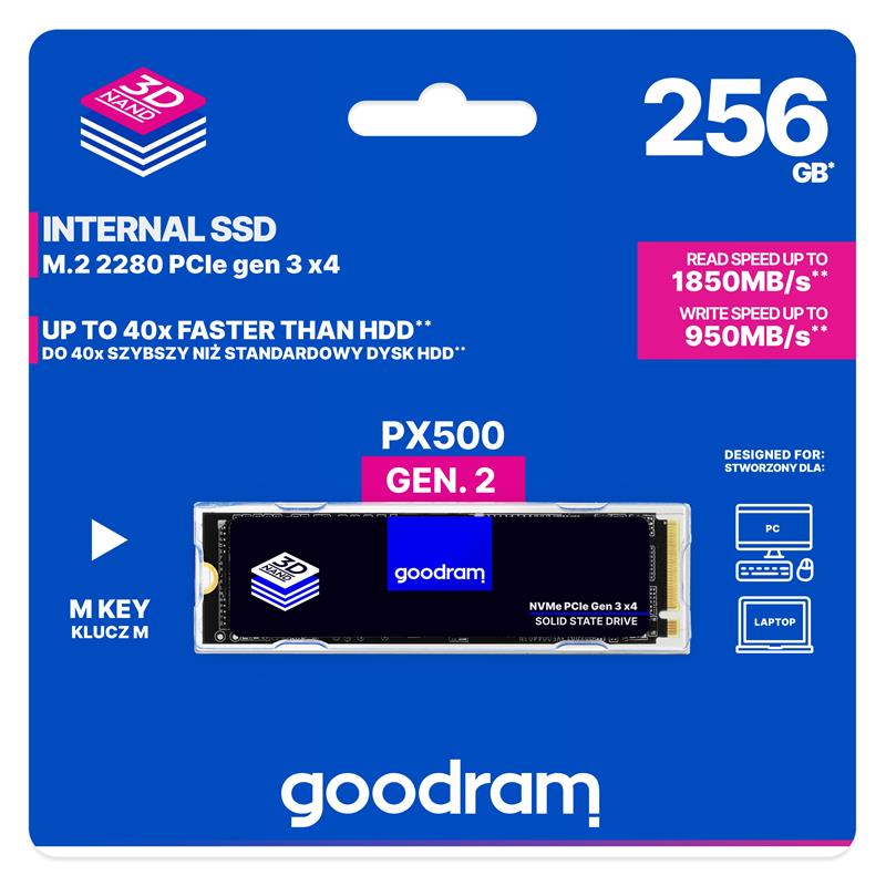 Goodram PX500 Gen.2 M.2 256 GB PCI Express 3.0 3D NAND NVMe