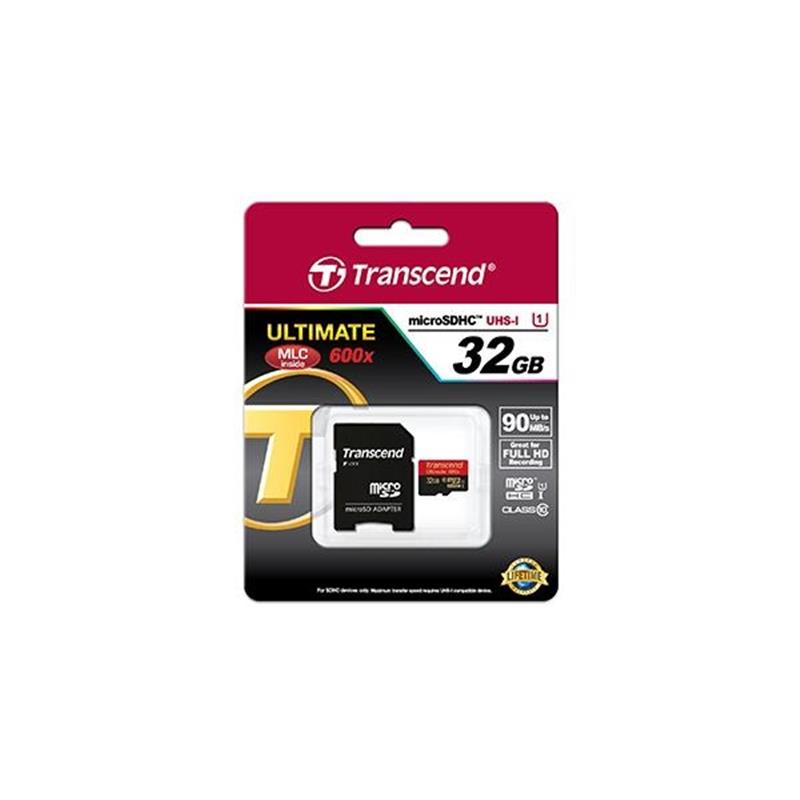 Transcend Ultimate MicroSDHC 16GB FullHD 90MB s UHS-I U1 Class10 600x MLC