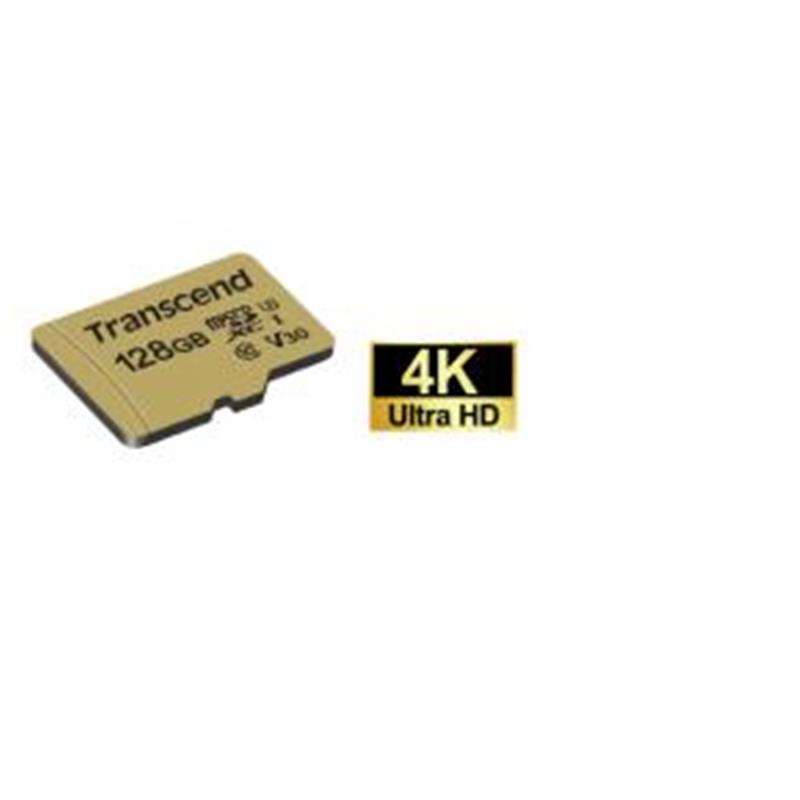 Transcend 500s Memory-card 64GB Micro-SDXC 4K 95 60MB s UHS-I C10 U3 V30