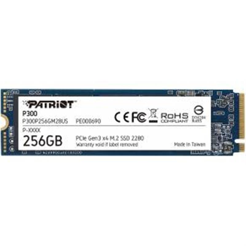 Patriot P300 SSD 256GB M 2 2280 PCIe NVMe Gen3 x 4 1700 1100 MBs 290K IOPS 2W