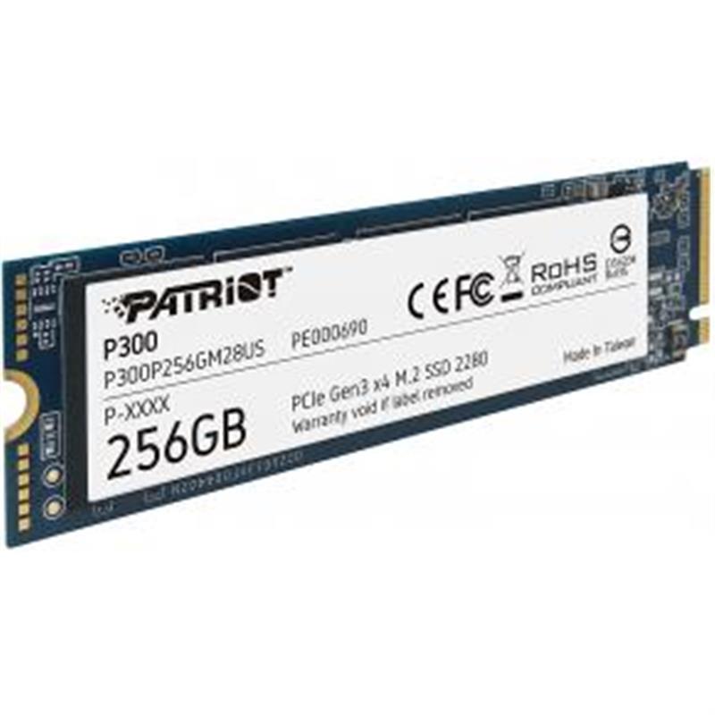 Patriot P300 SSD 256GB M 2 2280 PCIe NVMe Gen3 x 4 1700 1100 MBs 290K IOPS 2W