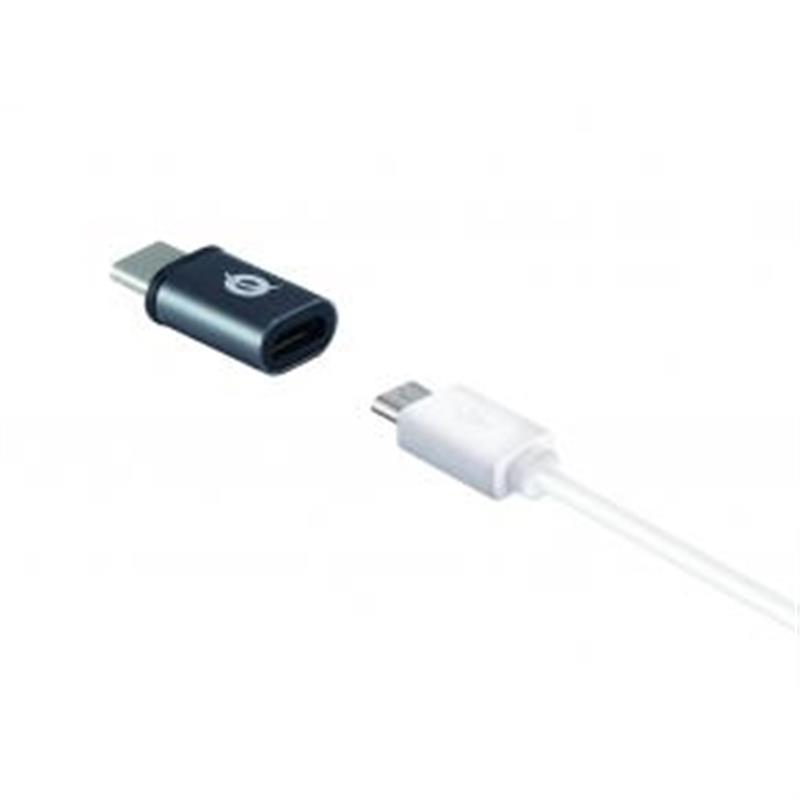 Conceptronic DONN04G tussenstuk voor kabels USB 3.1 Gen 1 Type-C, USB 2.0 Type-C USB 3.1 Gen 1 Type-A, USB 2.0 Micro Zwart