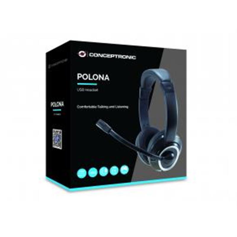 Conceptronic POLONA Headset Hoofdband Zwart