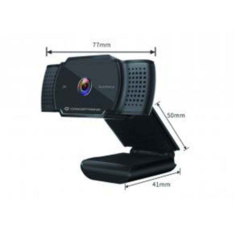 Conceptronic AMDIS02B webcam 5 MP 2592 x 1944 Pixels USB 2.0 Zwart