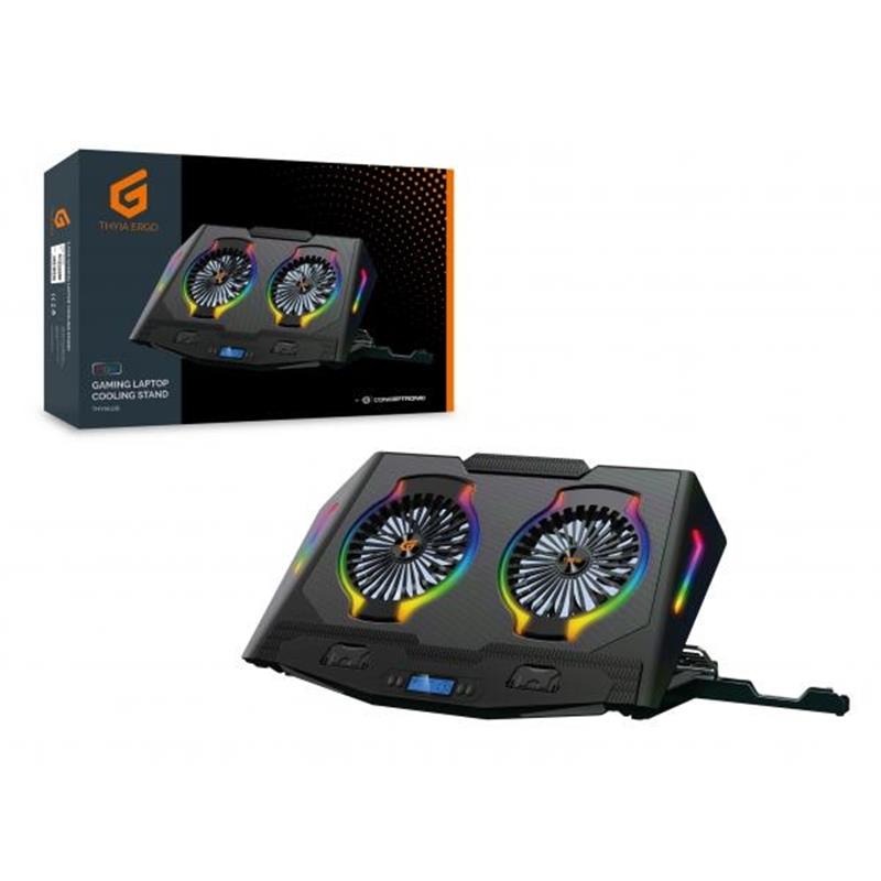 Conceptronic THYIA02B notebook cooling pad 43,2 cm (17"") Zwart