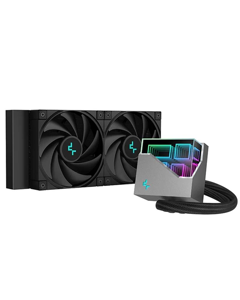 DeepCool LT520 Processor Alles-in-één vloeistofkoeler 12 cm Zwart 1 stuk(s)