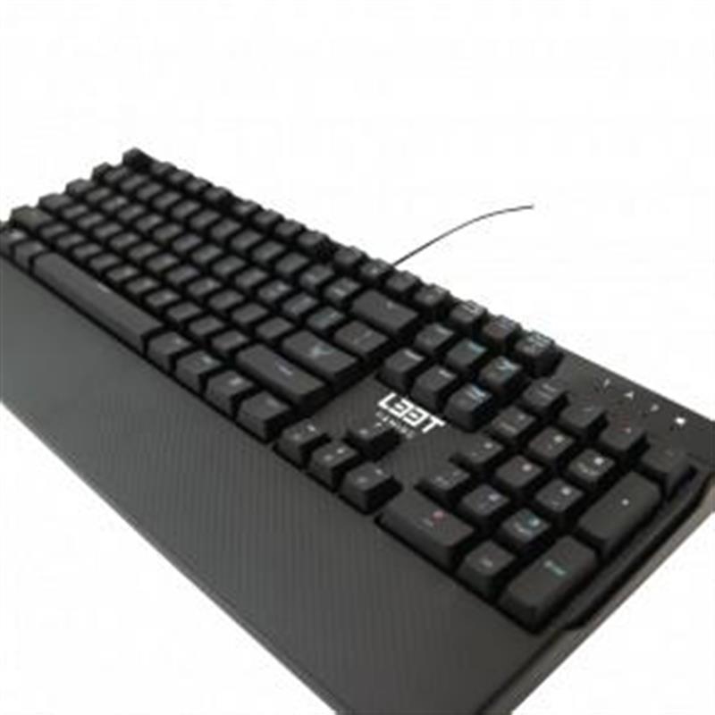 L33T Gaming Megingj rd Full Mechanical Gaming Keyboard W RGB US INTERNATIONAL USB 105-key