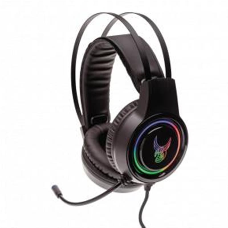 L33T Gaming Gjallarhorn Gaming Headset w Mic RGB 50mm Black